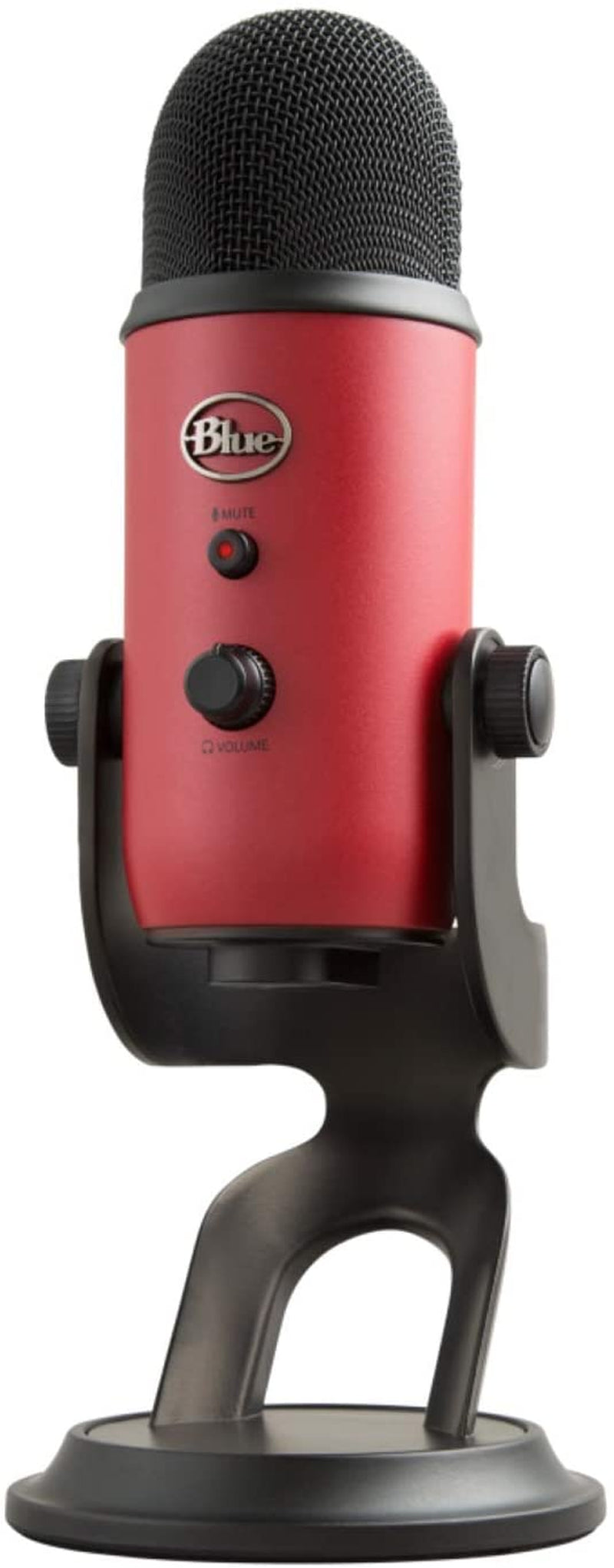 Yeti USB Mic, Blue VO!CE Software, 4 Pickup Patterns, Headphone Output & Volume Control, Plug & Play, Satin Red