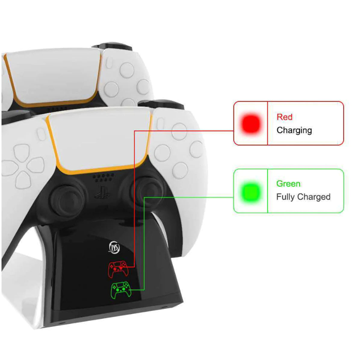 Dual PS5 Controller Charging Station with USB Type-C Cable