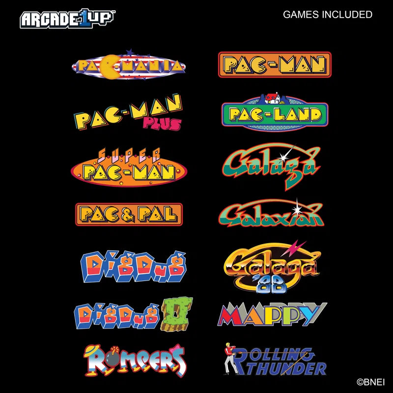 Arcade1Up - Pacman Customizable Arcade Featuring Pac-Mania (Includes 14 Games & 100 Bonus Stickers)