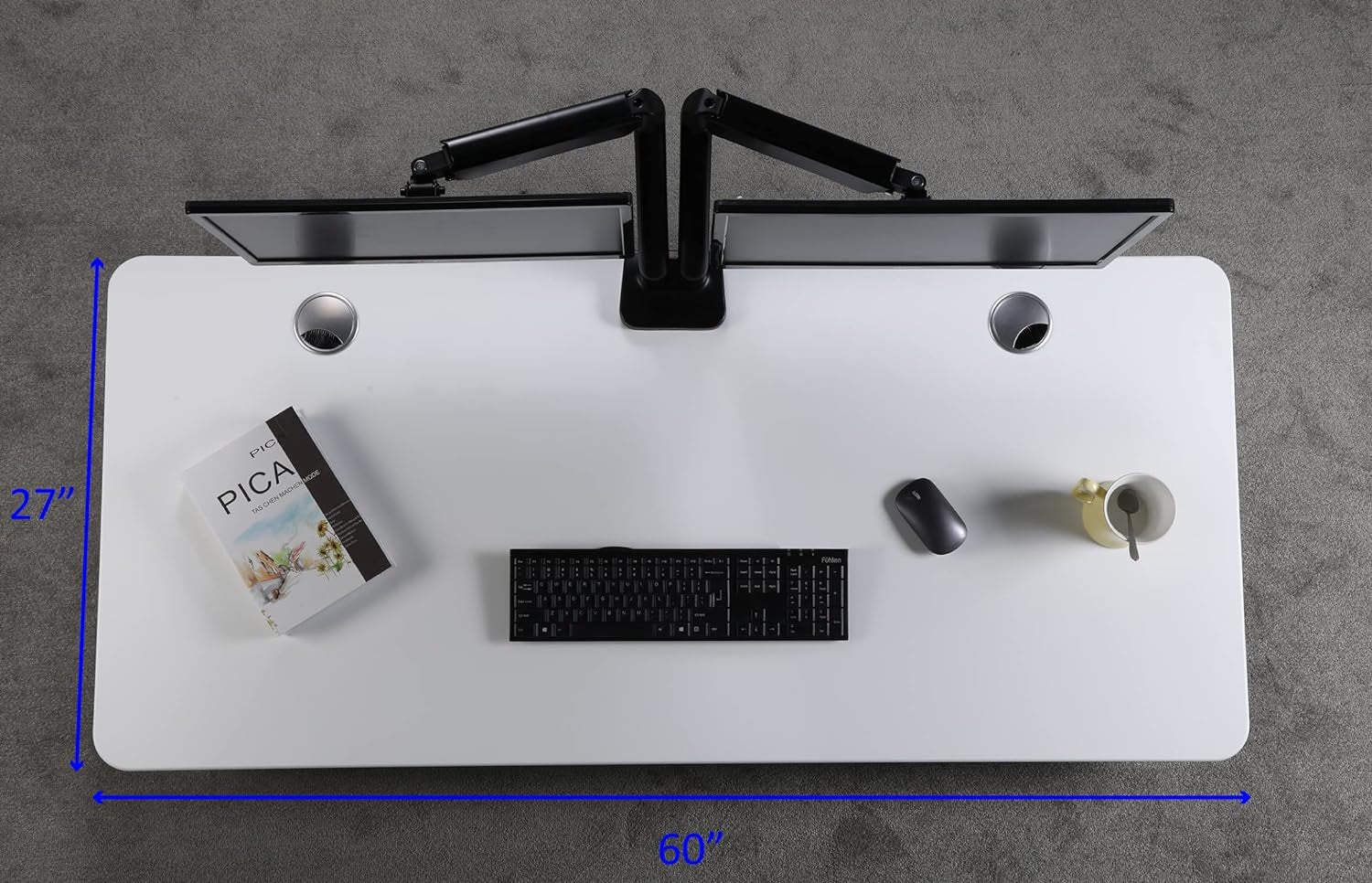 FV60K3W-WT Desk, Rectangular 60", K3 White