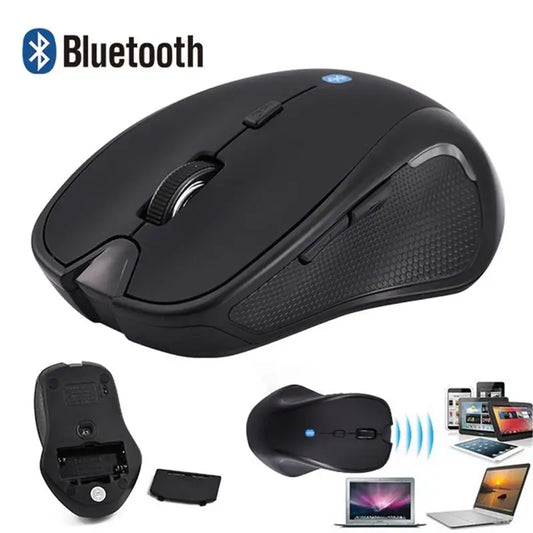 Blue Tooth Wireless Mouse for Laptop Tablet Ergonomic Design Plug and Play Energy-Saving and Lightless Electronic Accessories