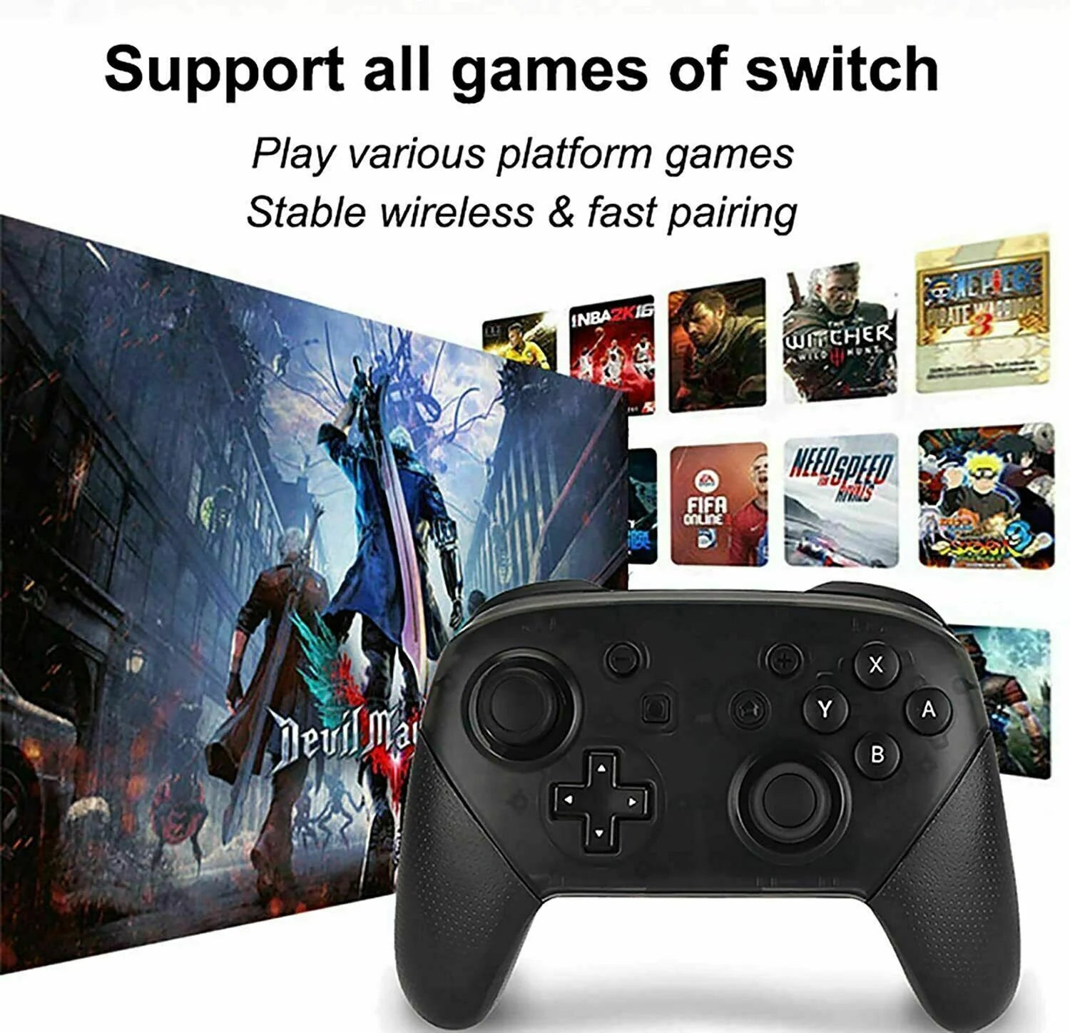 Pro Wireless Game Controller Gamepad Joystick Remote for Nintendo Switch / Lite