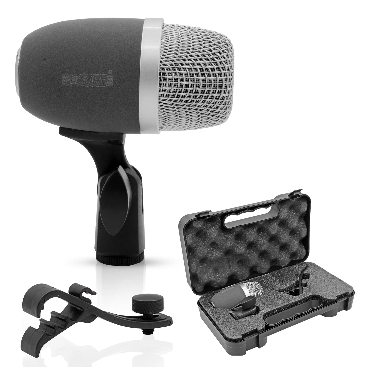 5 Core Snare Microphone • XLR Wired Uni Directional Tom Drum and Other Musical Instrument Mic