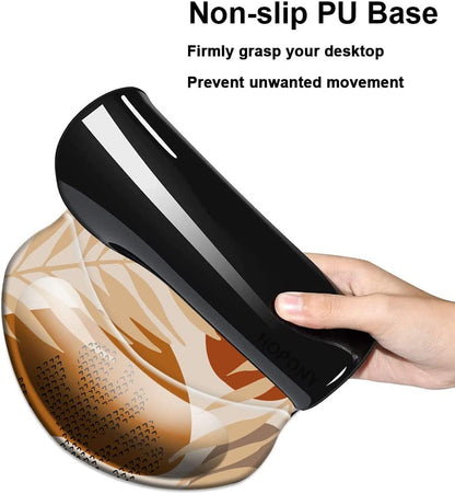 Mouse Pad with Wrist Support, Non Slip Mousepad Wrist Rest for Office, Computer, Laptop & Mac- Durable & Comfortable & Lightweight Ergonomic Support Mouse Mat Abstract Plants