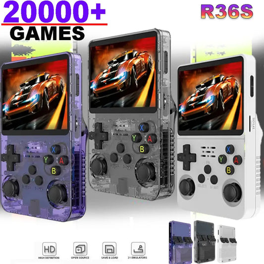 R36S Handheld Game Console 3.5Inch IPS Screen 20000 Classic Retro Games Consoles Linux System Portable Pocket Video Game Player