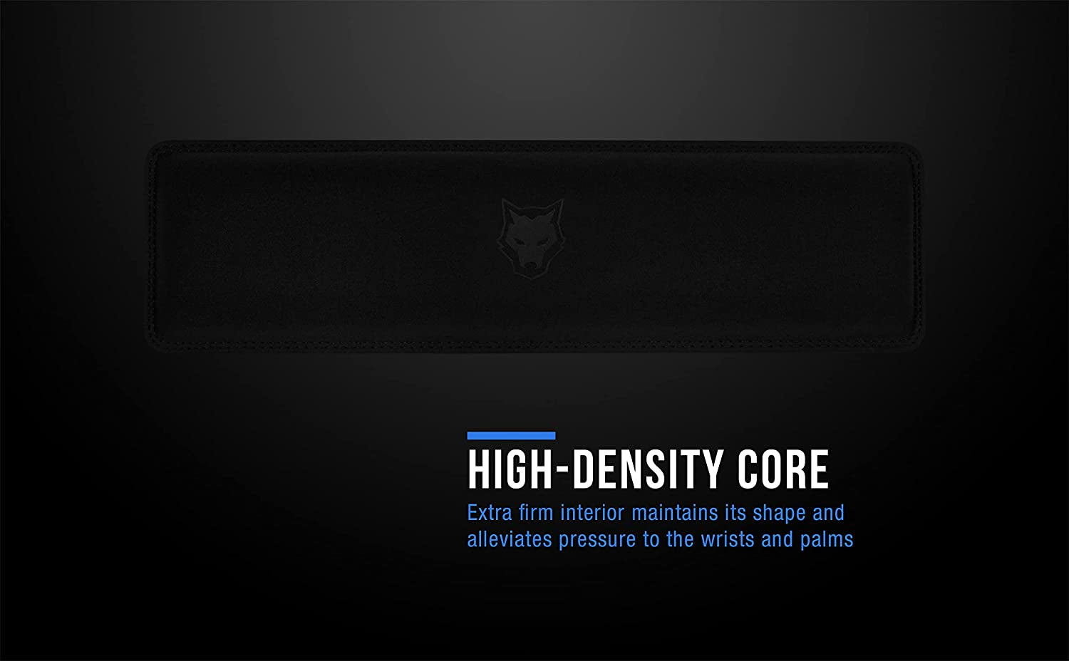 Wrist Rest Pad for Keyboards, Tenkeyless, Stitched Edges, 14.5”X4”X1” (Black)