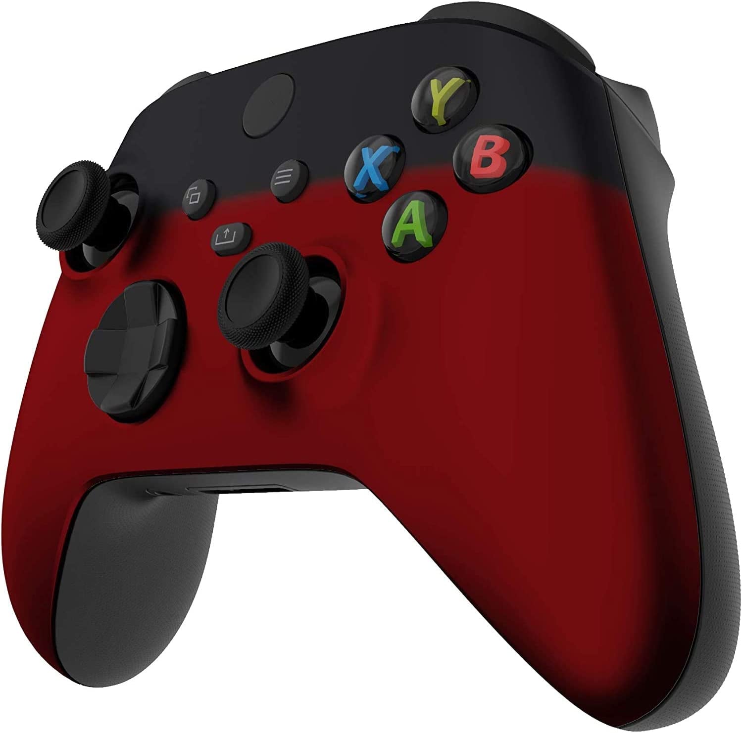 Wireless Controller for Microsoft Xbox Series X/S & Xbox One - Custom Soft Touch Feel - Custom Xbox Series X/S Controller (X/S Red & Black Fade)