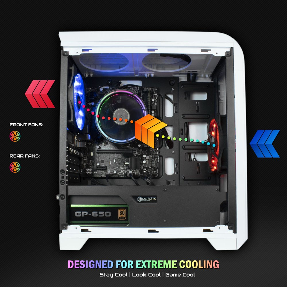 Warp Gaming PC Computer | AMD Athlon 3000G | Radeon Vega 3 (2GB) | 500GB SSD | 16GB DDR4 RAM | 1080P Gaming | RGB Gaming Bundle | Windows 10 Home Gaming Desktop