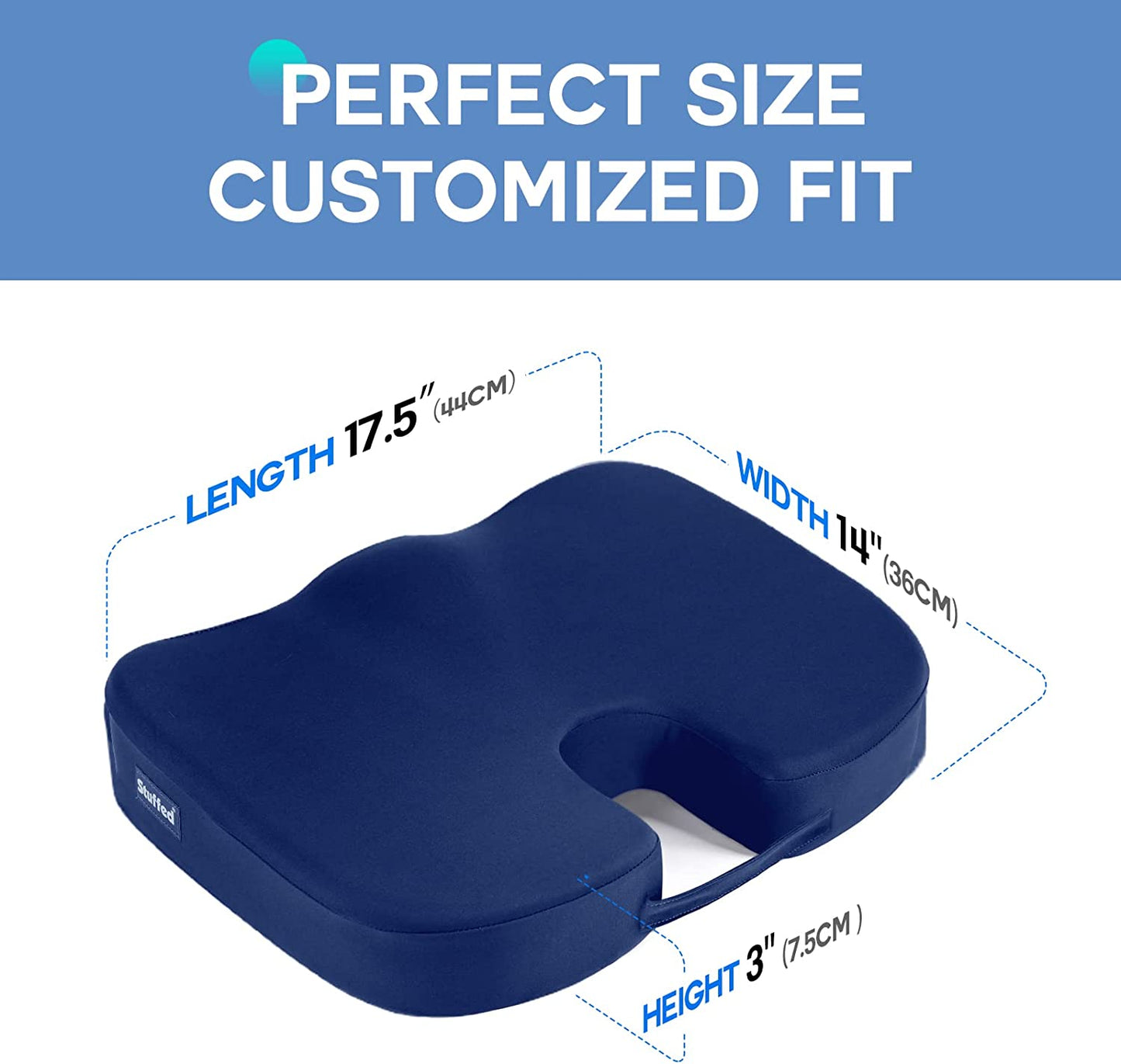 Gel Seat Cushion for Long Sitting, Seat Cushion Pillow for Office Chair, Memory Foam Tailbone Pain Relief Cushion, Gel Butt Pressure Relief, Coccyx Sciatica Seat Cushion Pad