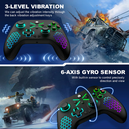 Wireless Gamepad with Six Axis Gyroscope Game Controller for Xbox One ,Xbox Seris S ,Xbox Series X Console Win 7 8 10 Dual Vibra