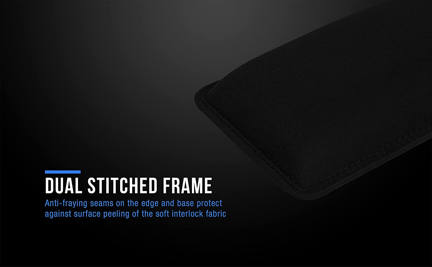 Wrist Rest Pad for Keyboards, Tenkeyless, Stitched Edges, 14.5”X4”X1” (Black)