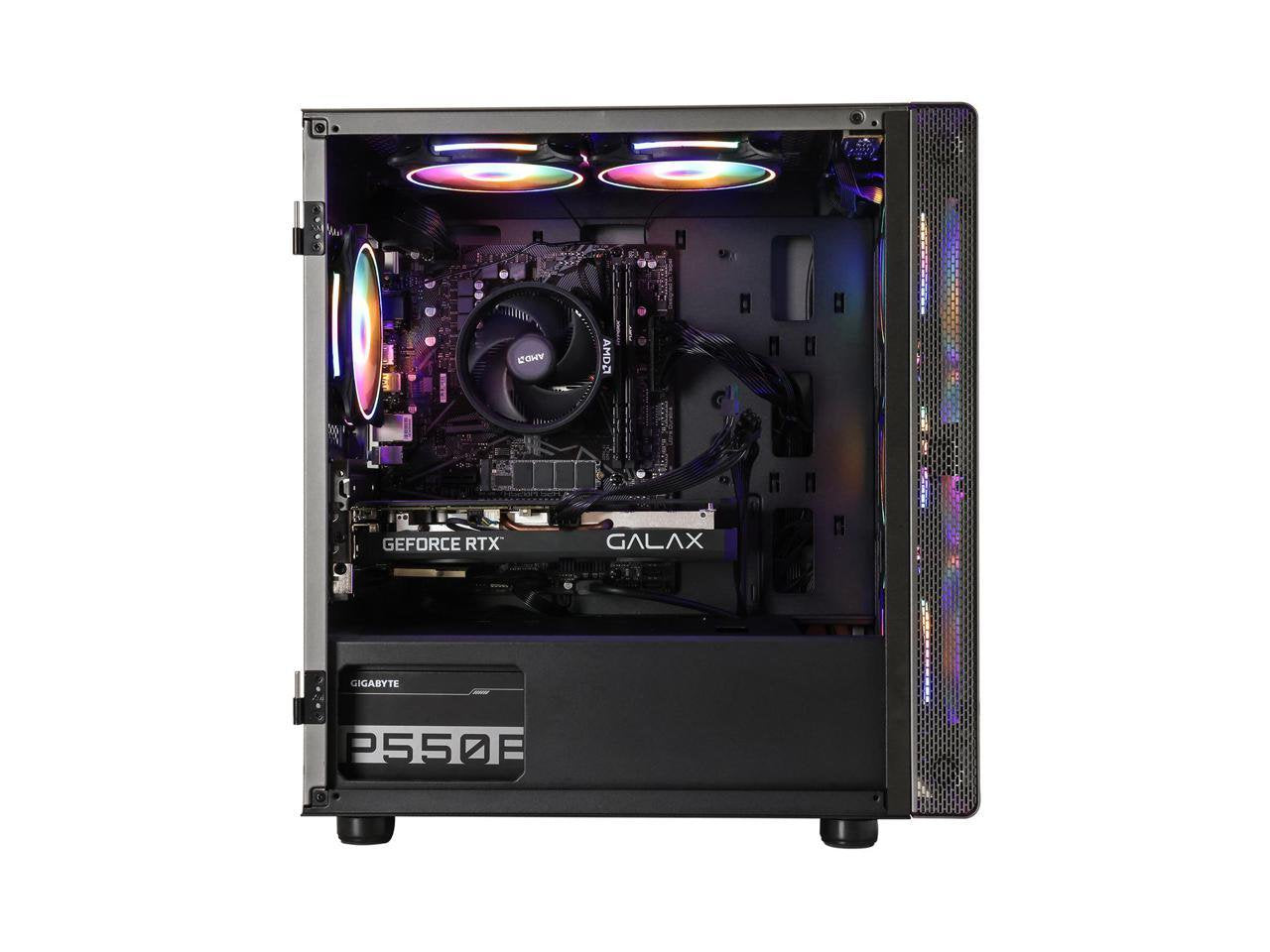 Gaming PC Desktop Computer, AMD Ryzen 5 5600 3.7Ghz, RTX 2060S, B450,16GB DDR4, 500GB NVME SSD, 6RGB Fans, WIFI & Win 11 Pro Ready, Gamer Desktop Computer