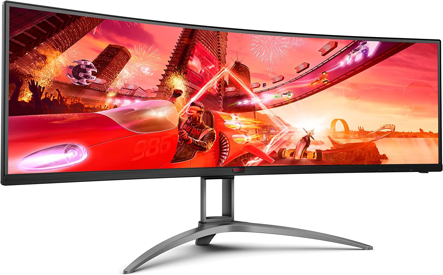 AGON Curved Gaming Monitor 49" (AG493UCX), Dual QHD 5120X1440 @ 120Hz, VA Panel, 1Ms Adaptive-Sync, 121% Srgb, Height Adjustable, 4-Yr Zero Dead Pixels Manufacturer Guarantee