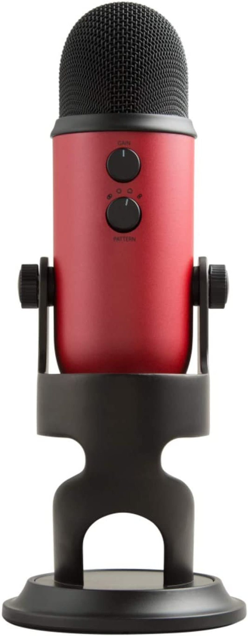 Yeti USB Mic, Blue VO!CE Software, 4 Pickup Patterns, Headphone Output & Volume Control, Plug & Play, Satin Red